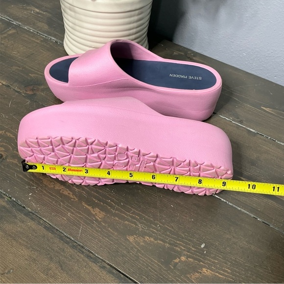 Steve Madden Sandals 7 Pink Coquette Chunky Platform - Picture 11 of 12